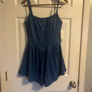 Altar'd State Blue Floral Jumpsuit